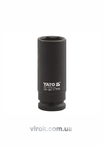 Головка торцева ударна 6-гранна YATO : подовжена, квадрат 1