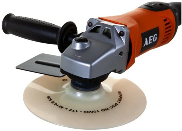 Полірувальна машина кутова мережева AEG: Ø= 180 мм, 1200 Вт, 1800-4800 об/хв з електронним управ-ям