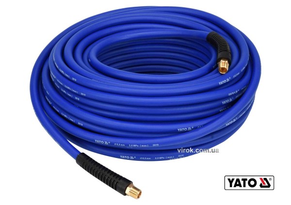 Шланг пневматичний гібридний (ПВХ+БНК) YATO: Ø6.5 мм x 30м, Ø=1/4