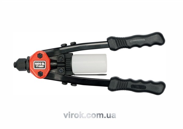 Заклепочник дворучний YATO для нітів Ø=3,2; 4; 4,8; 6; 6,4 мм, l= 330 мм [16]