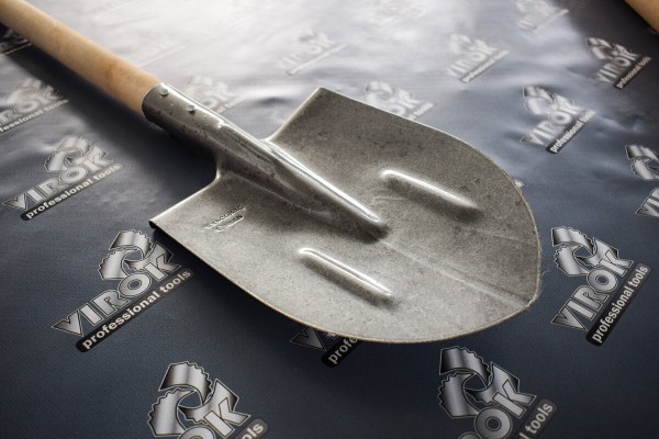 Лопата штикова VIROK з держаком РС (рейкова сталь)
