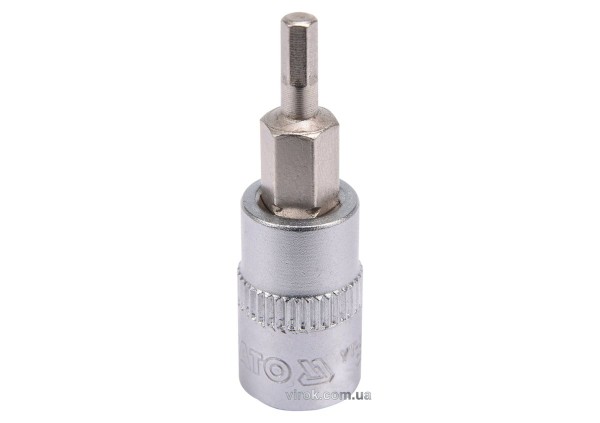 Головка торцева з насадкою HEX YATO : квадрат 1/4