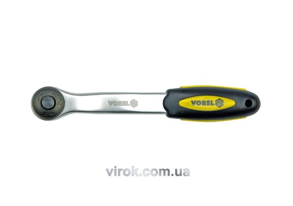 Тріщатка VOREL до головок торцевих, вигнута, квадрат 3/8