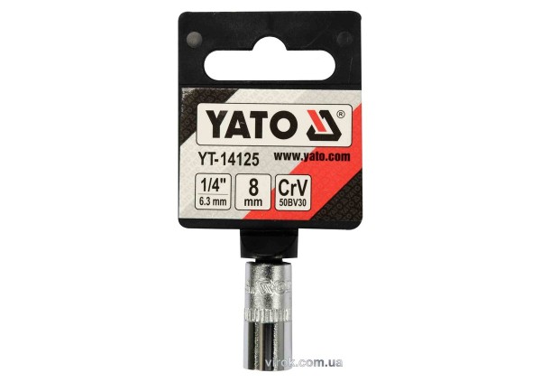 Головка торцева 6-гранна YATO : квадрат 1/4