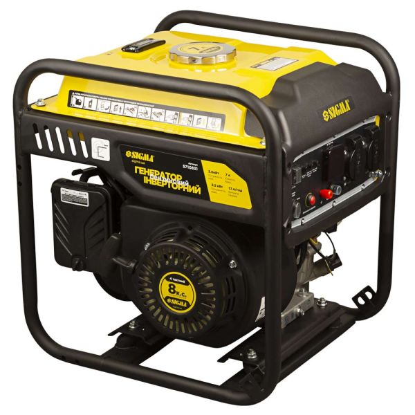 Генератор інверторний бензиновий 220В 3.0/3.5кВт 7л 4-х тактний ручний запуск SIGMA (5710831)