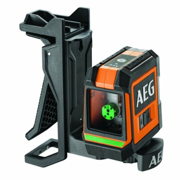 Нівелір лазерний AEG; дальність- 20 м, точність- 0,4 мм/1м, гориз. і вертик. зелені промені з облад.