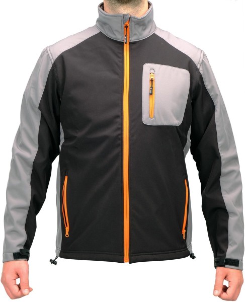 Куртка робоча SOFTSHELL YATO розмір S, чорно-сіра, 3 кишені, 96% поліестер і 4% спандекс [10]
