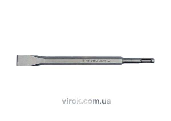 Долото плоске STHOR : SDS+ до перфоратора, Ø= 14 мм, роб. b= 20 мм, l= 250 мм [25/50]