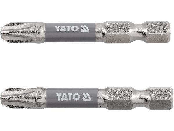 Насадка викруткова YATO PH3 х 50мм. HEX 1/4", покрита нікелем, 2шт.[10]