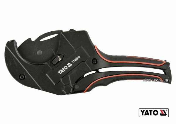 Труборіз для ПВХ труб YATO : max Ø63 мм, алюмінієвий корпус, ручка- ABS + TPR [10/30]