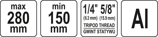 Штатив тринога YATO телескоп (2 секціі) . кріплення 5/8