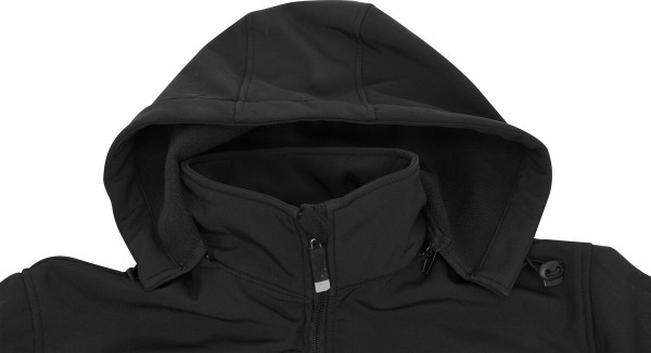 Куртка робоча SOFTSHELL з прикріпн капюшоном YATO розм S, чорна, 3 кишені, 96% поліест і 4% спандекс