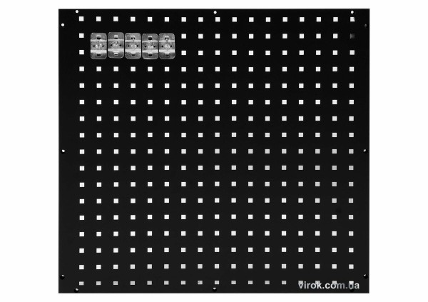 Панель перфорована для інструментів YATO: 5 гачків, розмір перфорації- 10х10 мм, 660x 700x 20 мм [1]
