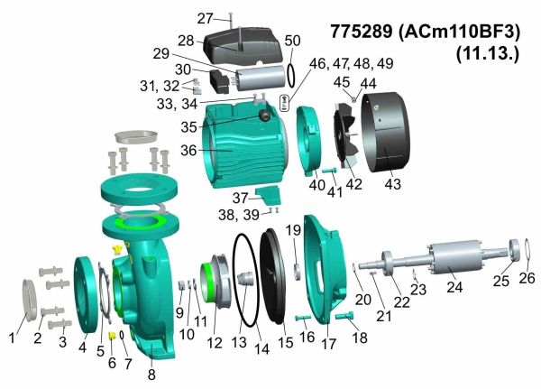 Насос відцентровий 1.1кВт Hmax 12.5м Qmax 900л/хв 3" LEO 3.0 (775289)