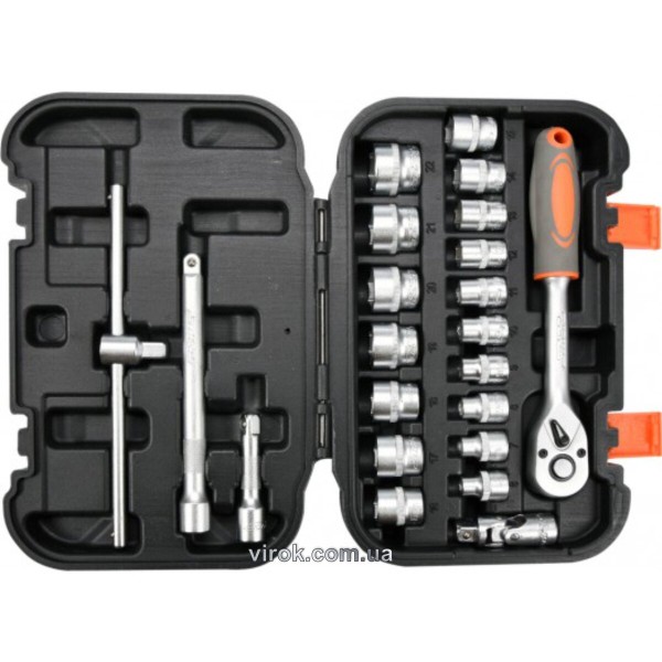 Набір головок торцевих STHOR : квадрат 3/8