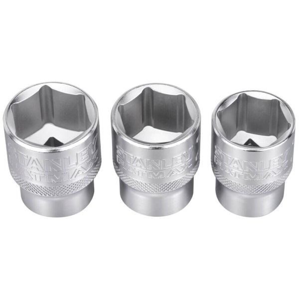 Набір торцевих головок 1/2 Maxi Drive, із шестигранним профілем, 3 шт: 21, 22 24 мм. STANLEY FMMT17095-0