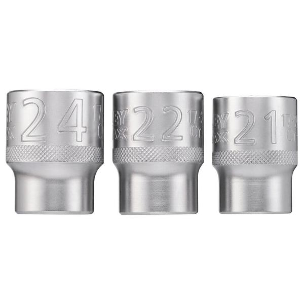 Набір торцевих головок 1/2 Maxi Drive, із шестигранним профілем, 3 шт: 21, 22 24 мм. STANLEY FMMT17095-0