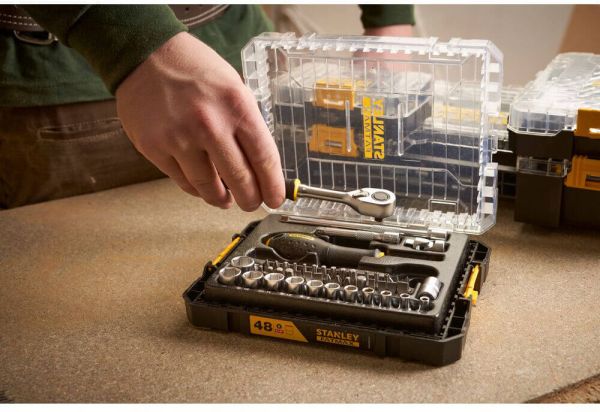 Набір торцевих головок 1/4 FATMAX® Maxi Drive, шестигранних, 48 предметів STANLEY FMMT98101-0