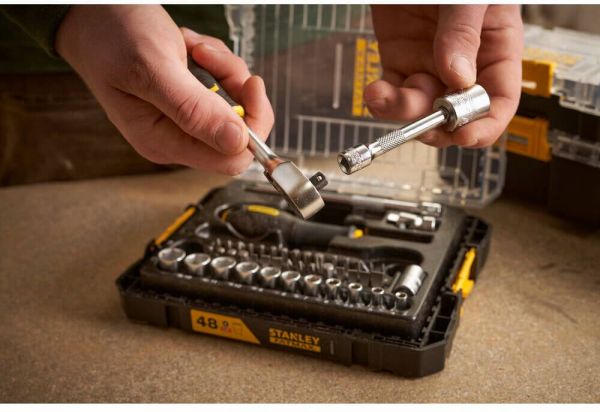 Набір торцевих головок 1/4 FATMAX® Maxi Drive, шестигранних, 48 предметів STANLEY FMMT98101-0