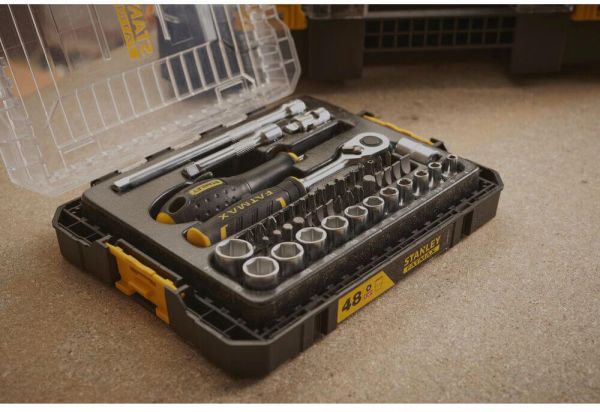 Набір торцевих головок 1/4 FATMAX® Maxi Drive, шестигранних, 48 предметів STANLEY FMMT98101-0