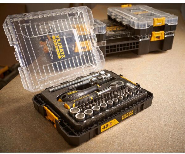 Набір торцевих головок 1/4 FATMAX® Maxi Drive, шестигранних, 48 предметів STANLEY FMMT98101-0