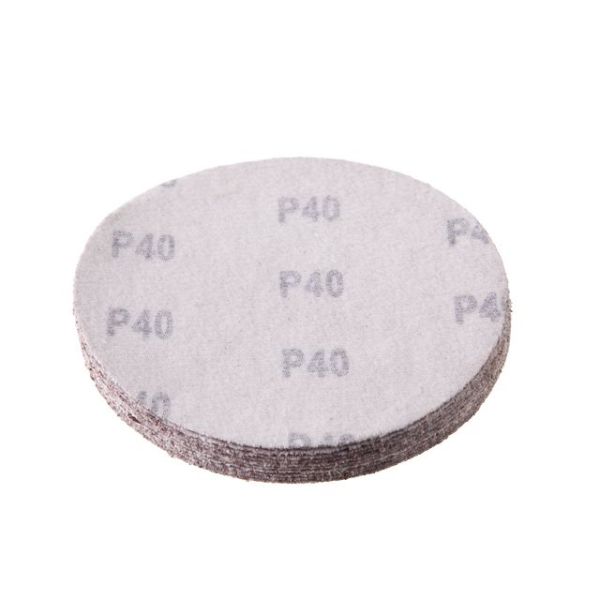 Круг наждачний самоклейний 125 мм, папір класу E, щільність - 220 г/м², К40, уп. 10 од. INTERTOOL BT-0554