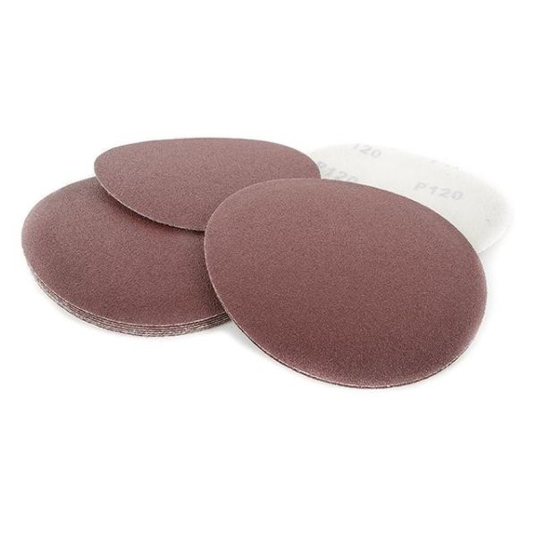 Круг наждачний самоклейний 125 мм, папір класу E, щільність 220 г/м², К120, уп. 10 од. INTERTOOL BT-0562