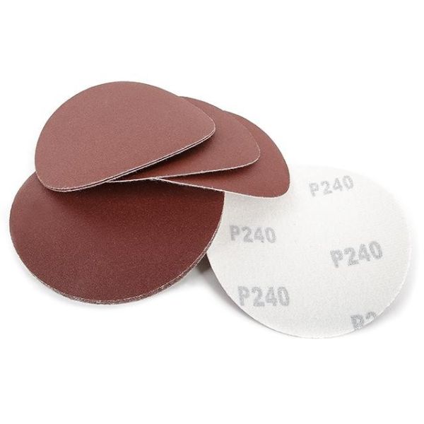 Круг наждачний самоклейний 125 мм, папір класу E, щільність - 220 г/м², К240, уп. 10 од. INTERTOOL BT-0566