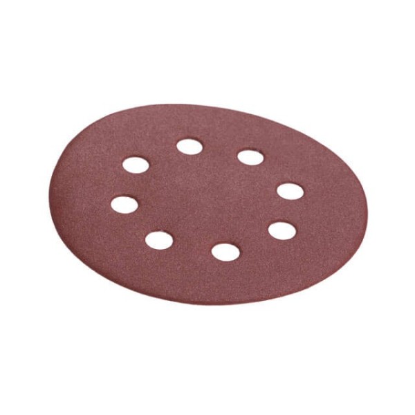 Круг наждаковий самоклеючий 125 мм з отворами , папір клас С, густина 140 г/м2, К320, уп. 5 од. INTERTOOL BT-0592