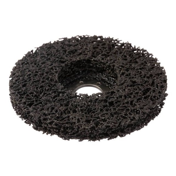 Диск зачистний із спіненого абразиву чорний 125*22,2*13 мм, P46, T27 INTERTOOL BT-0602