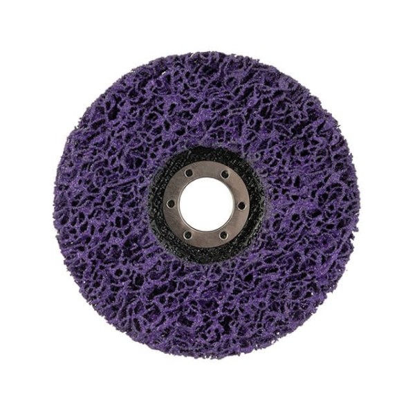 Диск зачистний із спіненого абразиву фіолетовий 125*22,2*13 мм, P46, T27 INTERTOOL BT-0603