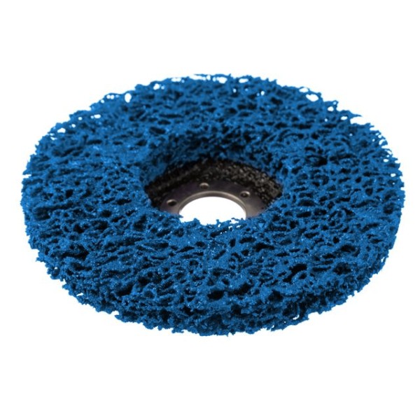 Диск зачистний із спіненого абразиву блакитний 125*22,2*13 мм, P46, T27 INTERTOOL BT-0604
