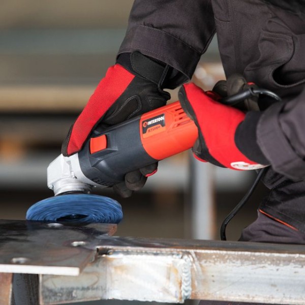 Диск зачистний із спіненого абразиву блакитний 125*22,2*13 мм, P46, T27 INTERTOOL BT-0604