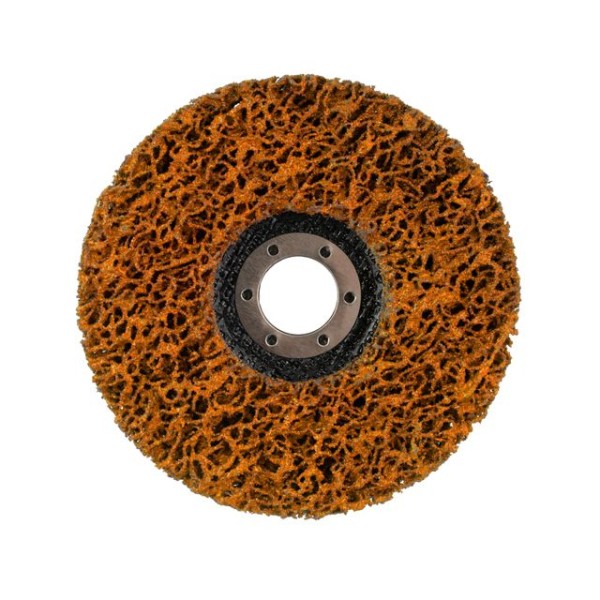 Диск зачистний із спіненого абразиву помаранчевий 125*22,2*13 мм, P46, T27 INTERTOOL BT-0605