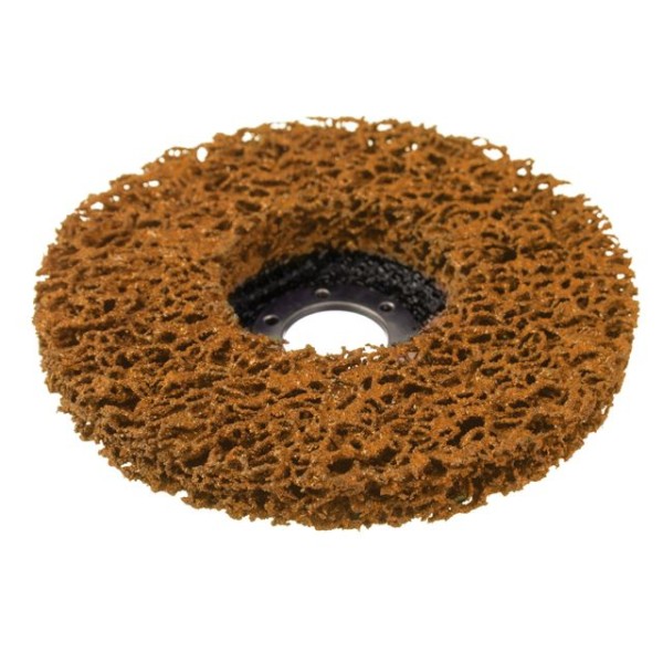 Диск зачистний із спіненого абразиву помаранчевий 125*22,2*13 мм, P46, T27 INTERTOOL BT-0605