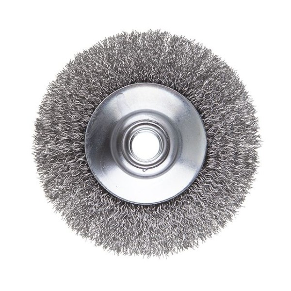 Щітка конусна 100 мм, для КШМ, М14 (кручений дріт) INTERTOOL BT-5100