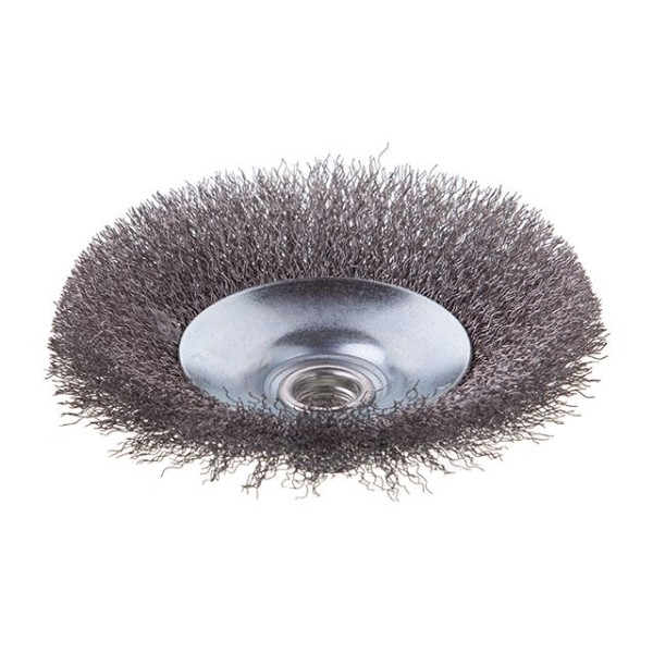 Щітка конусна 125 мм, для КШМ, М14 (кручений дріт) INTERTOOL BT-5125