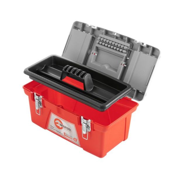 Ящик для інструменту з металевими замками, 16" 415*210*190 мм INTERTOOL BX-0516