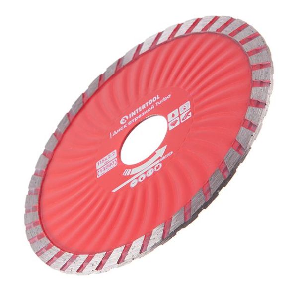 Диск відрізний по каменю TURBO алмазний, 115мм, 22-24% INTERTOOL CT-2006