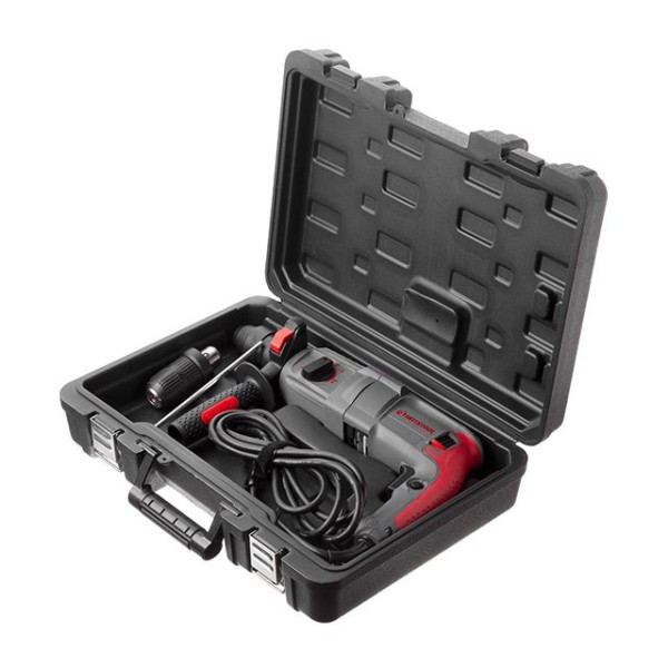 Перфоратор 850 Вт, 3.2 Дж, 0-900 об/хв., 0-4400 уд/хв., 3 режими, SDS plus, знімний швидкозатискний патрон INTERTOOL DT-0184