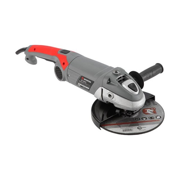 Шліфмашина кутова, 2400 Вт, діаметр диска 230 мм, 6500 об/хв., плавный пуск, поворотна ручка INTERTOOL DT-0295