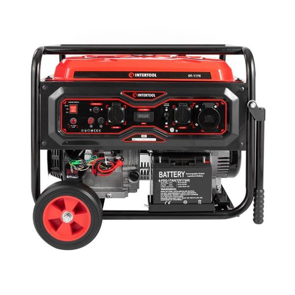 Генератор бензиновий 7/7,5 кВт, електро+ручний старт, мідна обмотка, STORM INTERTOOL DT-1175