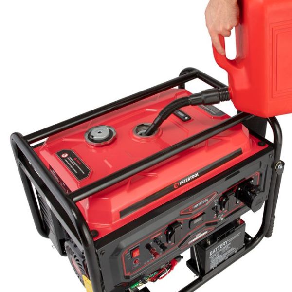 Генератор бензиновий 7/7,5 кВт, електро+ручний старт, мідна обмотка, STORM INTERTOOL DT-1175