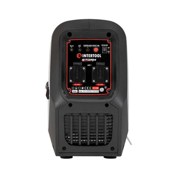 Генератор бензиновий інверторний 1,8/2 кВт, 220 В, 4 л, ручний старт, мідна обмотка, STORM INTERTOOL DT-1320