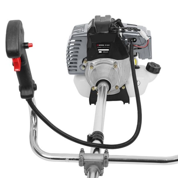 Мотокоса 1.7 кВт, 43 см³, котушка, 3-х лопатевий ніж, плечовий ремінь (комплект з двох частин вал + двигун) INTERTOOL DT-2231