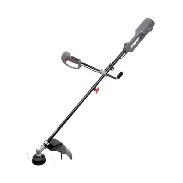 Тример електричний, 1200 Вт, 230 В, ~50 Гц, 7500 об/хв, плавний пуск, діаметр обертання диска/волосіні 255/380 мм, котушка + 3-зубчатий ніж INTERTOOL DT-2246