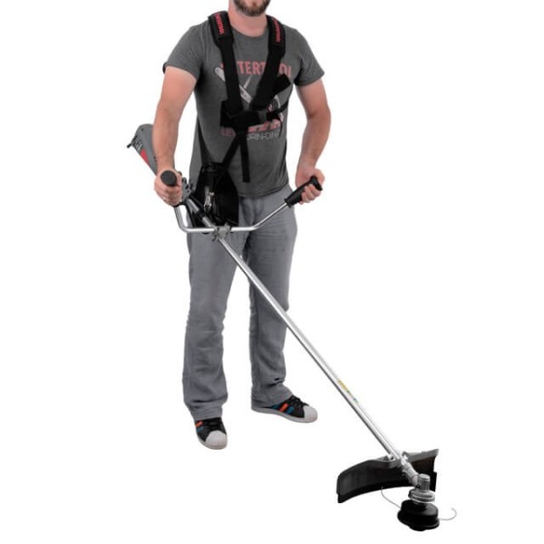 Тример електричний, 1400 Вт, 230 В, ~50 Гц, 7500 об/хв., плавний пуск, діаметр обертання диска/волосіні 255/420 мм, котушка INTERTOOL DT-2248