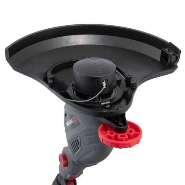 Тример електричний, 450 Вт, 230 В~50 Гц, 10000 об/хв, діаметр обертання ліски 300 мм, регулювання довжини штанги/положення косильної головки INTERTOOL DT-2255