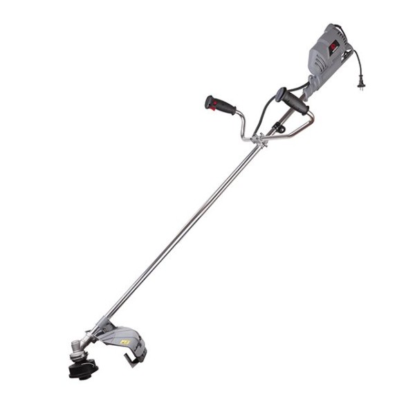 Тример електричний, 1400 Вт, 230 В~50 Гц, 7500 об/хв, плавний пуск,рем.привід, діаметр обертання диска/ліски 255/420 мм, котушка + 3-х зубчастий ніж INTERTOOL DT-2258