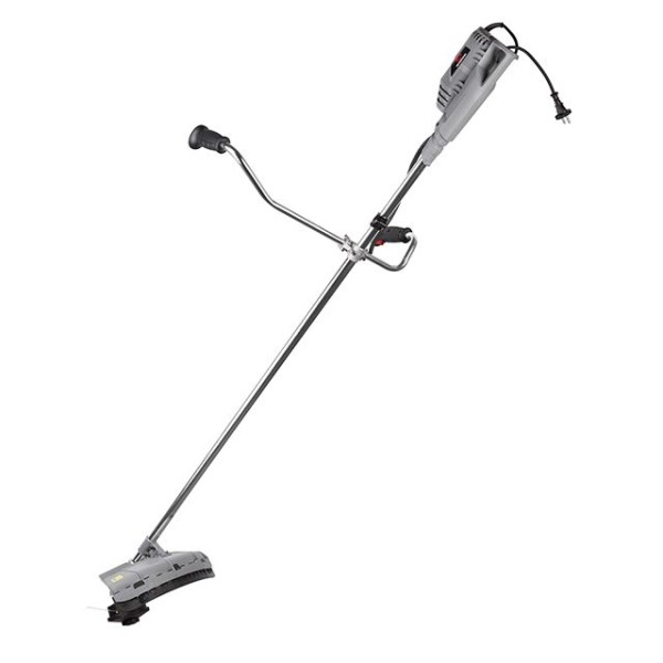 Тример електричний, 1400 Вт, 230 В~50 Гц, 7500 об/хв, плавний пуск,рем.привід, діаметр обертання диска/ліски 255/420 мм, котушка + 3-х зубчастий ніж INTERTOOL DT-2258